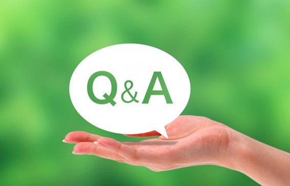 Q&A 吹き出し 手 緑
